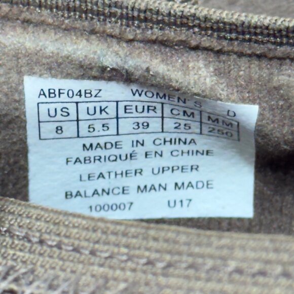 ARAVON Womens Brown Metallic Leather Flats Snake Print Toe Cap Cushioned Size 8M - Picture 9 of 11